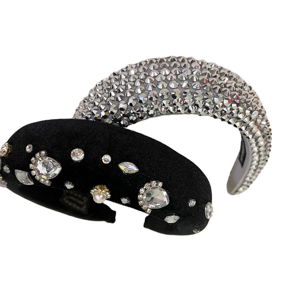HANDMADE Headband Baroque Style Rhinestone Sparkling Fashion Bundle of 2